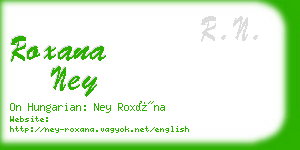 roxana ney business card
